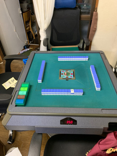 全自動麻雀卓　4脚椅子付き　雀豪ドーム　点数表示　自動ドラ出し