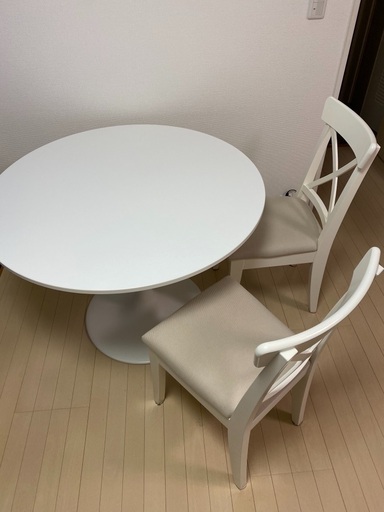 IKEA ダイニングテーブル\u0026チェア2脚