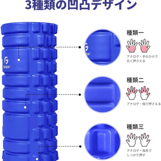 【新品未使用】フォームローラー 筋膜リリース 大小2個セット 筋膜ローラー ストレッチローラー グリッドフォームローラー (ダークブルー+深緑)の画像