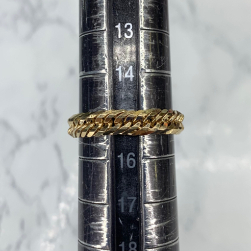 【中古品】12面トリプル 喜平リング 15号 2.8g［54］