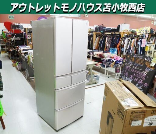 6ドア冷蔵庫 440L 2014年製 SHARP SJ-XF44Y プラズマクラスター シルバー 観音開き 400Lクラス 大容量 シャープ 苫小牧西店