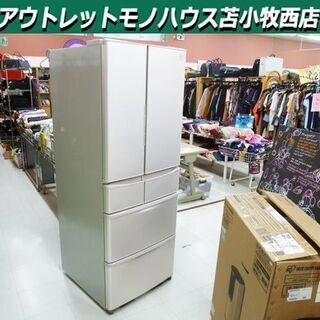 6ドア冷蔵庫 440L 2014年製 SHARP SJ-XF44Y プラズマクラスター シルバー 観音開き 400Lクラス 大容量 シャープ 苫小牧西店  