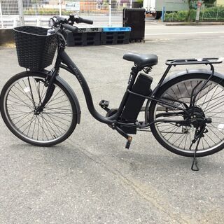配送・引き取りOK　カギ無：展示品①訳有　Santasan　電動アシスト自転車　207　ブラックの画像