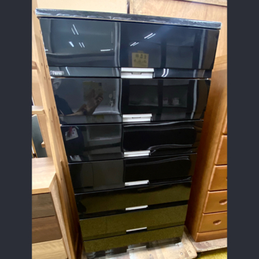 Fits チェスト 幅75cm ブラックカラー！７段