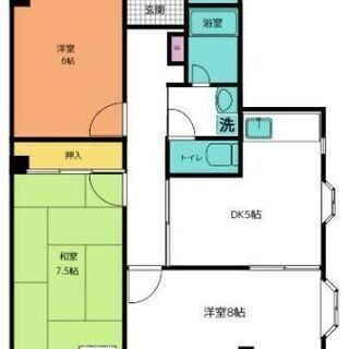 5450.柳瀬川 3DK  B/T別　室内洗濯機 最安0円後払い...