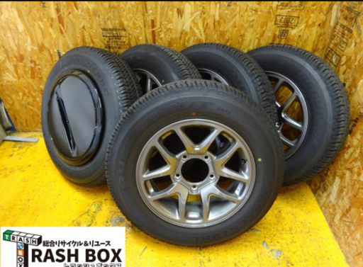 (495-0)新車外し 2021年製 スズキ ジムニー JB64 純正タイヤ ホイール＋スペアタイヤ 5本セット 175/80R16 ブリヂストン