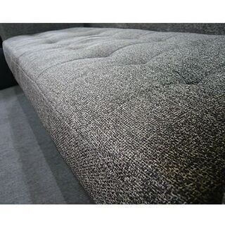 札幌【軽い!! 2人掛けソファ】幅147cm ライトグレー系 布張り地