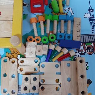 最終価格　I'm TOY　エデュテ　カーペンターテーブル　大工さん　おもちゃの画像