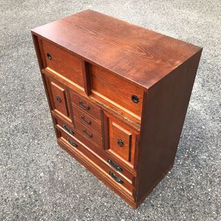 からくり箪笥　珍品　伝統工芸品【中古】の画像