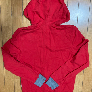トップマン　TOPMAN    パーカー　スウェット　メンズ　赤の画像