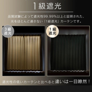 100×200 一級遮光カーテン　2枚の画像
