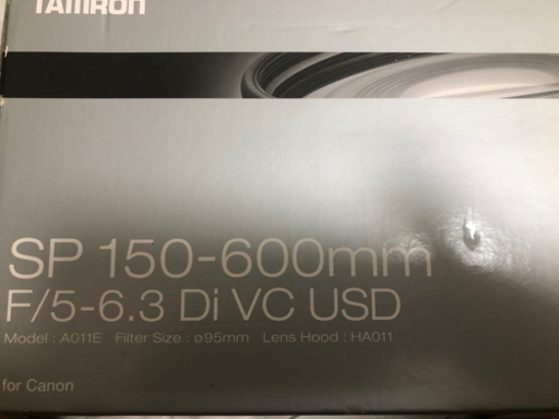 タムロン 望遠レンズ 150-600mm ケース付き
