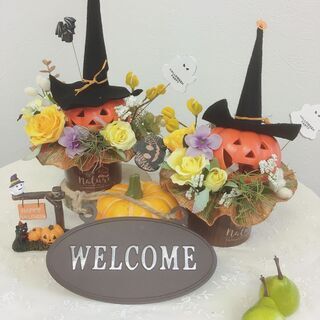 アーティフィシャルフラワー(造花)で作る【ハロウィン🎃アレンジメ...