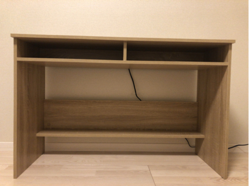 薄型デスク　ナチュラル木製