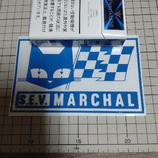 SEV マーシャル　大判ステッカー青の画像