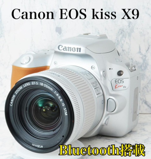 希少なシルバー●2420万画素●Bluetooth搭載●キャノン kiss X9 1ヶ月動作保証あり！安心のゆうパック代引き発送！