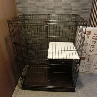 美品 キャットケージ 2段 P-CS-932 アイリスオーヤマ 猫用ケージの画像