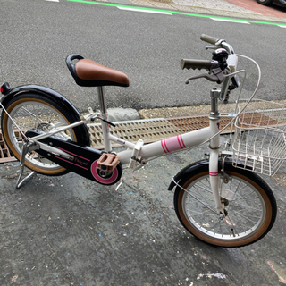 16インチ　子供用　折り畳み自転車　キャンプなどにも
