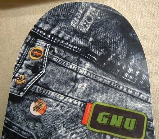 154.5cm スノーボード グヌー ライダースチョイス 板のみ 2011/2012 ブルーデニム ツインチップ GNU CHOICE スノボ ジーンズ柄 ☆ PayPay(ペイペイ)決済可能 ☆ 札幌市 豊平区 平岸