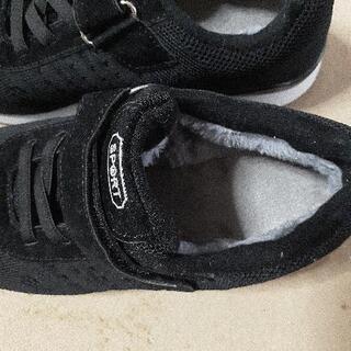 新品・メンズシューズ　ボア付　24.5の画像
