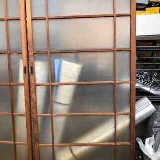 昭和レトロ　ガラス戸　２枚　配達も可　 西東京市住吉町から