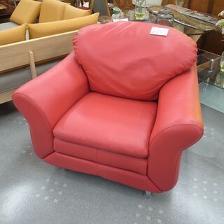 NATUZZI ナツッジ  一人掛け ソファー 赤色  made in ITALY  モノ市場半田店 119