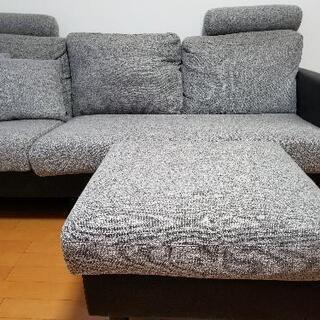 ソファー ソファ 送料無料 3人掛け 北欧 カウチソファー カウチ ローソファー コーナーソファー 肘付きソファー ヘッドレスト コーナー l字 セット 布 ハイバックの画像