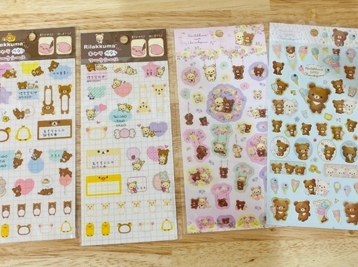 新品未使用⭐︎リラックマ、スヌーピーシール　書けるシール　(6枚セットまとめ売り)