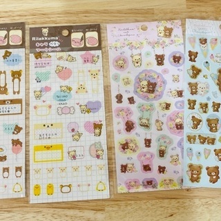新品未使用⭐︎リラックマ、スヌーピーシール　書けるシール　(6枚...