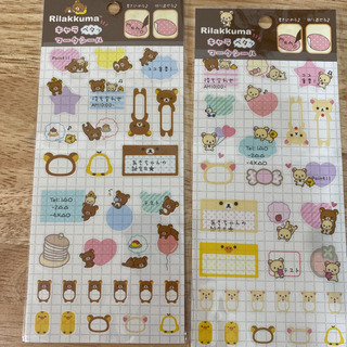 新品未使用⭐︎リラックマ、スヌーピーシール　書けるシール　(6枚セットまとめ売り)の画像