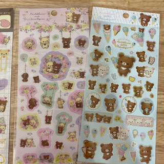 新品未使用⭐︎リラックマ、スヌーピーシール　書けるシール　(6枚セットまとめ売り)の画像