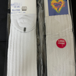 新品ルーズソックスホワイト、クリーム色の画像