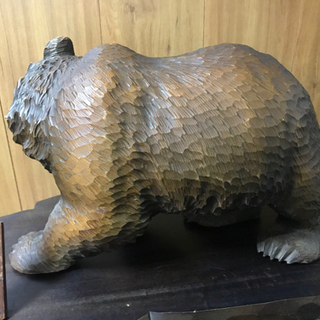 上山勇次 作◇ 『北の王』表情熊 北海道秀作民芸展知事賞受賞