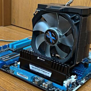 ＣＰＵ+マザー+ファン+メモリ　core i7 2600k p8p67 CORSAIR 8GB*2 CPUクーラーの画像