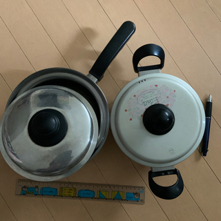 ステンレス鍋　アルミ鍋　セット　取手付き　鍋