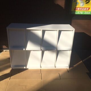[中古品]　下駄箱　白　8人用　おしゃれ