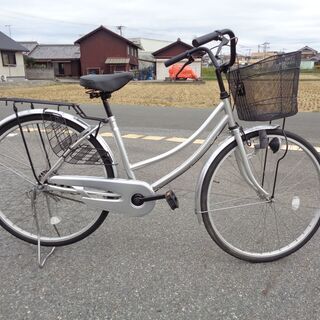 F-115440 26インチ軽快車 シングル シルバー (121)