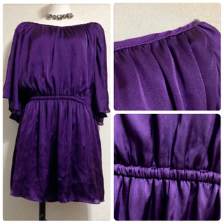 ご購入者様決定꒰CECIL Mc BEE꒱ドルマンスリーブ チュニック 紫無地 L