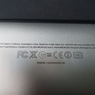 MacBook Pro 2010 15インチ　通電確認OK　ジャンク品の画像