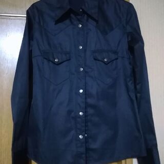 LEE (リー)RIDERS レディース　ブラウス　Mサイズ　黒　古着　数回使用　輸入元エドウイン商事の画像