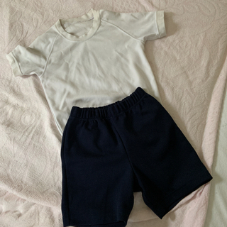 体操服　上下セット　120 130 紺　短パン　体操着
