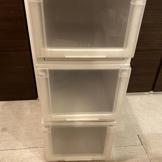 衣装ケース　フィッツ　4個セット　収納ケース Fits フィッツ フィッツケース ディープ 引き出し プラスチック 同色2個セット （ 収納ボックス 収納 衣装ケース ホワイト 押入れ収納 引出し ）の画像