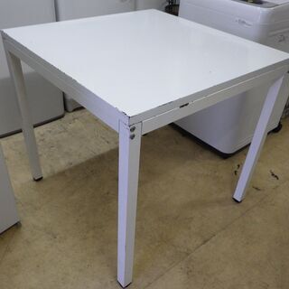 格安！店舗受け渡し可能　レア　ビンテージ　ステンレステーブル　作業台やダイニング、デスクに♪　白/ホワイト　分解して保管しておりますので現物確認は予約が必要です。の画像