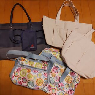 カバン6点　トート２　ボストン２　ショルダー１　サコッシュ１