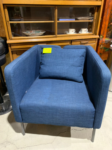 【北区】【リサイクルショップ】特別価格IKEA イケア1人掛け シングルソファ ブルー