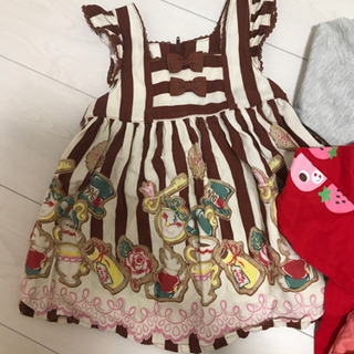 90センチ　女の子秋冬服セットの画像