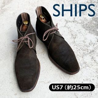 【 SHIPS 】シップス　25cm ブラウン スエード チャッ...