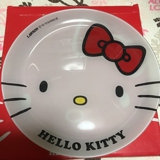 最終お値下げ！ 非売品！ キティちゃんのガラスパーティプレート 2枚