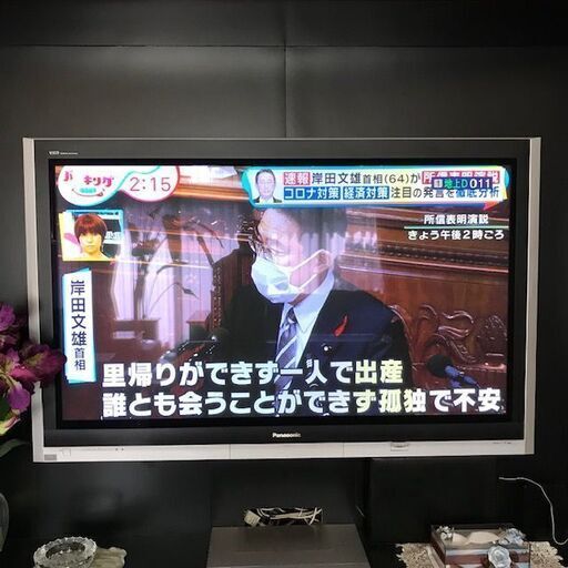大型テレビ　パナソニック　58型　TH-58PX600　2006年式　完動品　背面金具付き
