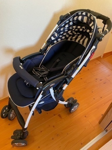 ベビーカー　アップリカ　aprica ネイビー